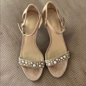Michael Kors suede embellished heels